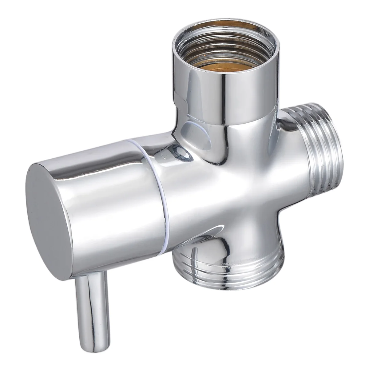 Brass Chrome 3-Ways Shower Head Diverter Valve Bathroom Toilet  T-adapter Sprayer Faucet Spouts For Bathroom Supplies