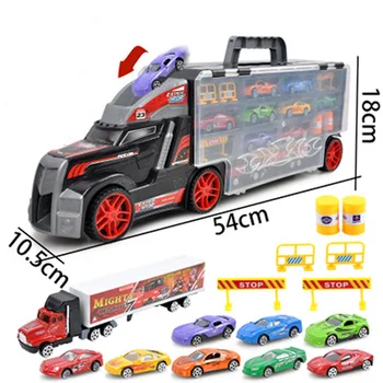 

Cross-border car model toy car Child simulation inertia container car alloy car toy