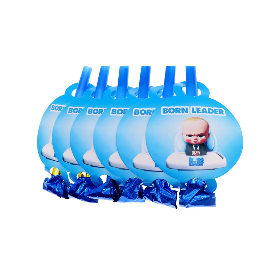 blowout 6pcs Одноразовые наборы посуды Boss Baby День рождения гирлянды-флажки детские украшения воздушный шар вечерние поставщик - Цвет: blowout 6pcs
