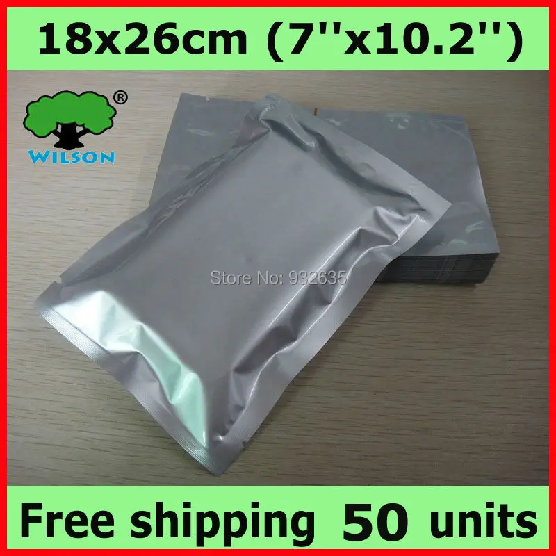 

Wholesale Price 18 x 26 cm (7''x10.2'') PCS 4 mils aluminum foil bag pouch mylar vacuum bags for food storage aluminum flat bags