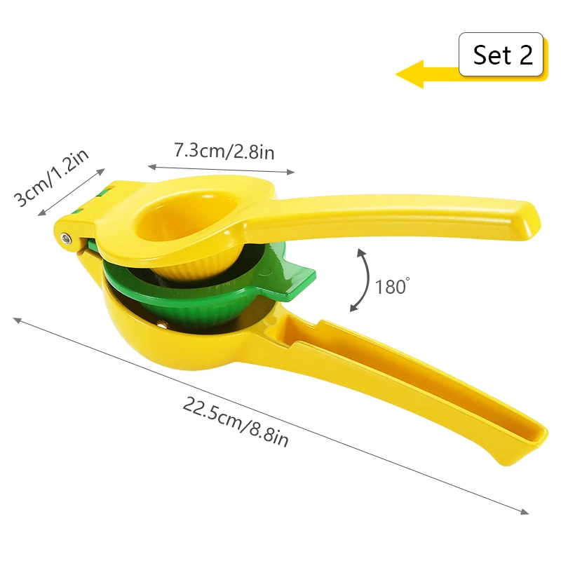 2 в 1 Горячая Ручная Соковыжималка для лимона Лайм апельсин сплав быстрая ручная пресс соковыжималки Круглый Инструмент для свежих фруктов кухонный гаджет