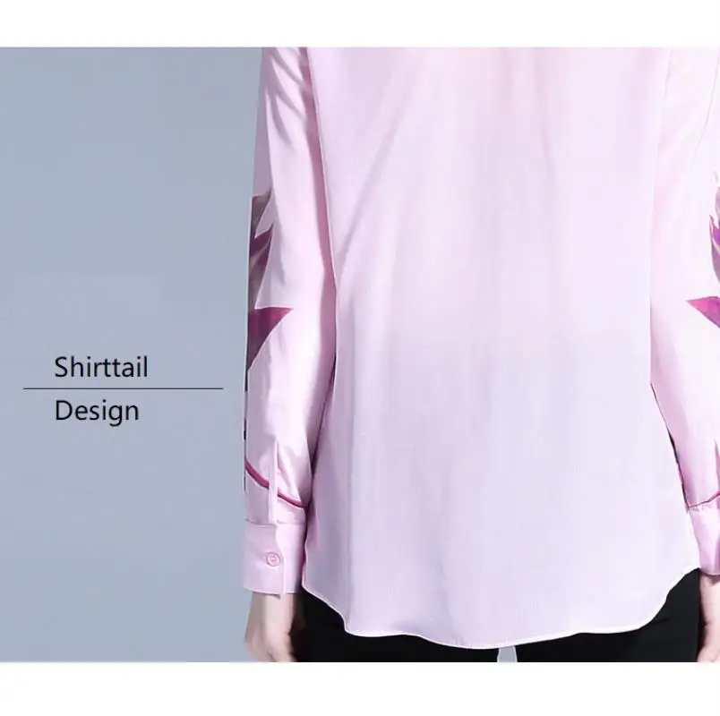 Vestidos Spring Women Blouse 2018 Runway Fashion Print Flowers Bow Plplin Long Sleeve Work Wear Lapel Collar Shirts