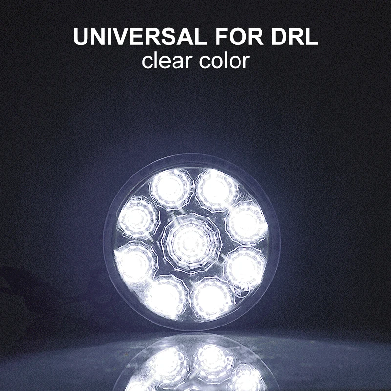 CNSUNNYLIGHT 2Pcs Car Daytime Running Lights Assembly White 6500K Waterproof 12V Auto DRL Fog Day Lights Car-Styling Accessories (4)