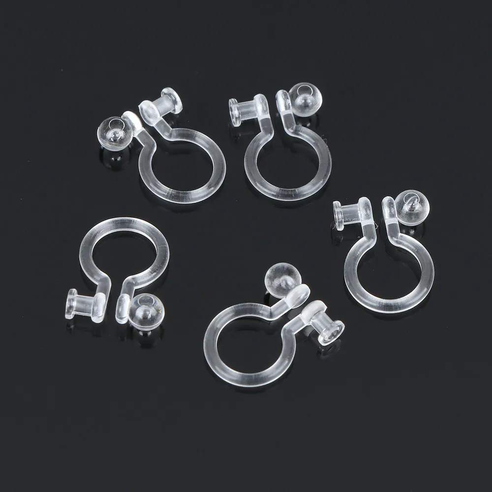 400pcs Clip Back Earring Findings DIY Making Jewelry Ear Gift Plastic