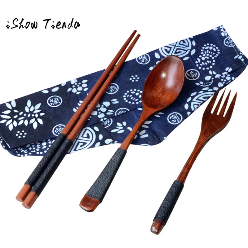 Buy Japanese Vintage Wooden Tableware 3pcs Set