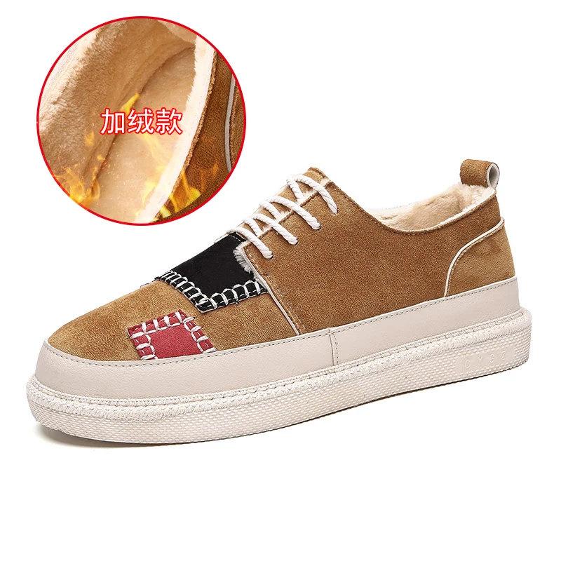 CNFIIA حذاء كاجوال الرجال تزلج أحذية الرجال عارضة أحذية من الجلد أزياء الرجال رياضية الأسود البني لاي تصل 2018 الشتاء الدافئة الأزياء