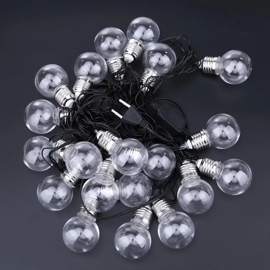 5M 20 LED globe String Light Outdoor G50 Bulbs Fairy Lights Garland Garden Patio Wedding party christmas Decoration Light Chain