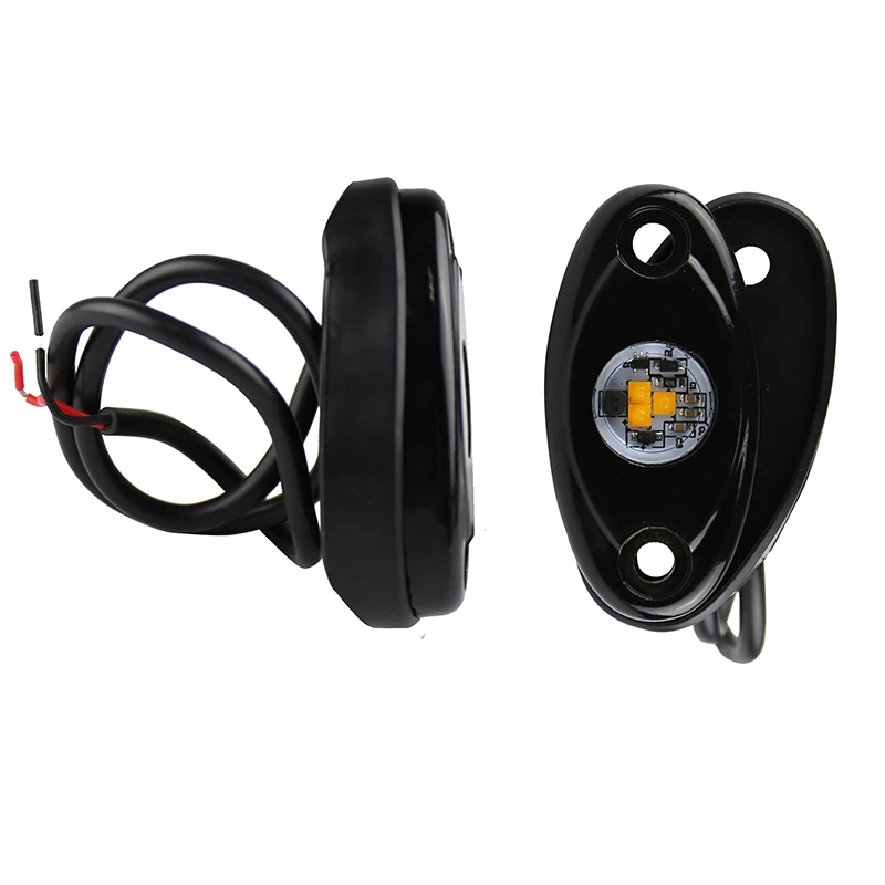 3 4 Pcs Universal 9W LED Rock Light Flood Beam LED Light 12V 24V 4x4 Under Body Trail Rig Light SUV ATV Boat Car Decorative Light