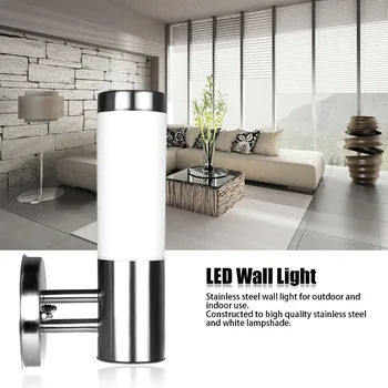

1pcs Waterproof Stainless Steel E27 LED Wall Light Outdoor IP65 Wall Lamp AC 220-230V