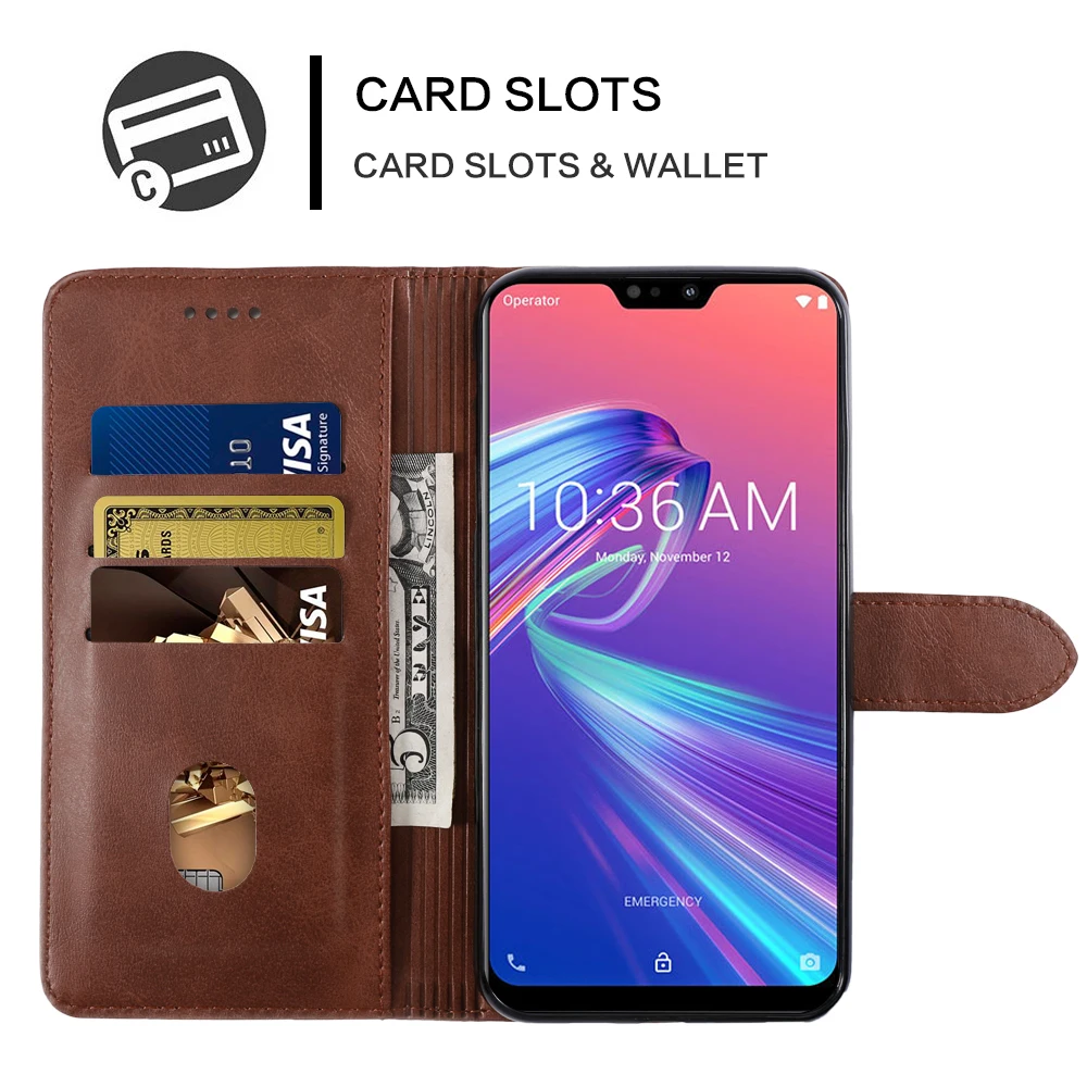 Для Asus Zenfone Max Pro M1 ZB601KL ZB602KL чехол из искусственной кожи Флип Стенд Бумажник для Asus ZenFone Max M1 ZB555KL ZB631KL случае карты