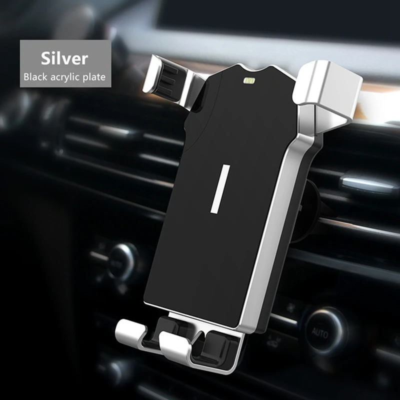 Беспроводное Автомобильное зарядное устройство Qi, подставка для мобильного телефона samsung S8, портативное автомобильное беспроводное зарядное устройство Qi для Iphone X 8 Plus
