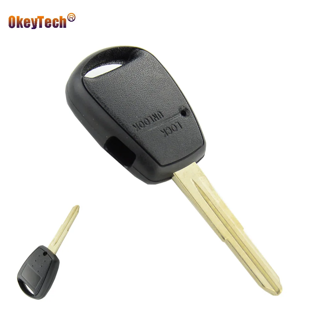 OkeyTech дистанционный Автомобильный ключ оболочки чехол пустой 1 Боковая кнопка Uncut Blade зажигания сменный транспондер для hyundai для Kia