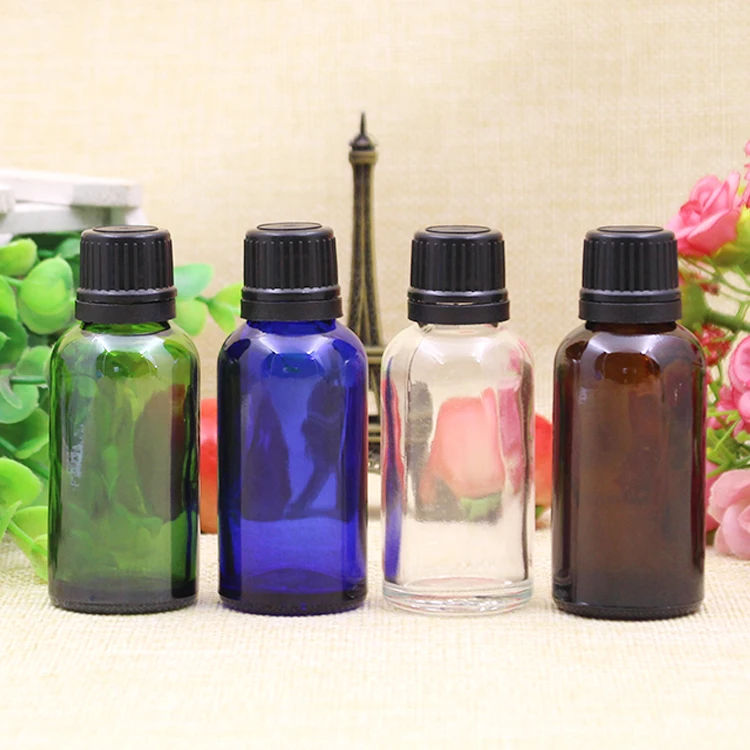 Download 12/30pcs 30ml DIY Green/Blue/Clear/Brown Liquid Glass Bottle With Orifice Reducer And Security ...