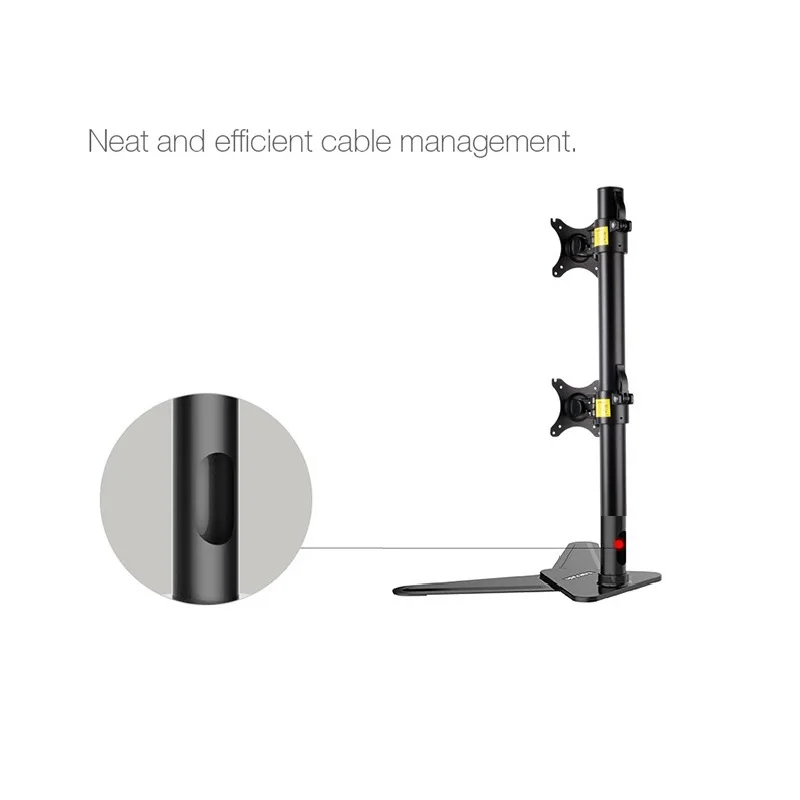 Двойной держатель для монитора полностью регулируемая настольная подставка для двух ЖК-экранов подходит для 1"-30" Максимальная поддержка 10 кг вес на руку