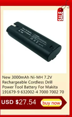 9,6 V 2.0Ah Ni-CD Сменный аккумулятор для электроинструмента Bosch 2000mAh BAT001 2607335037 2607335469 2610910400 BAT001 BH-974