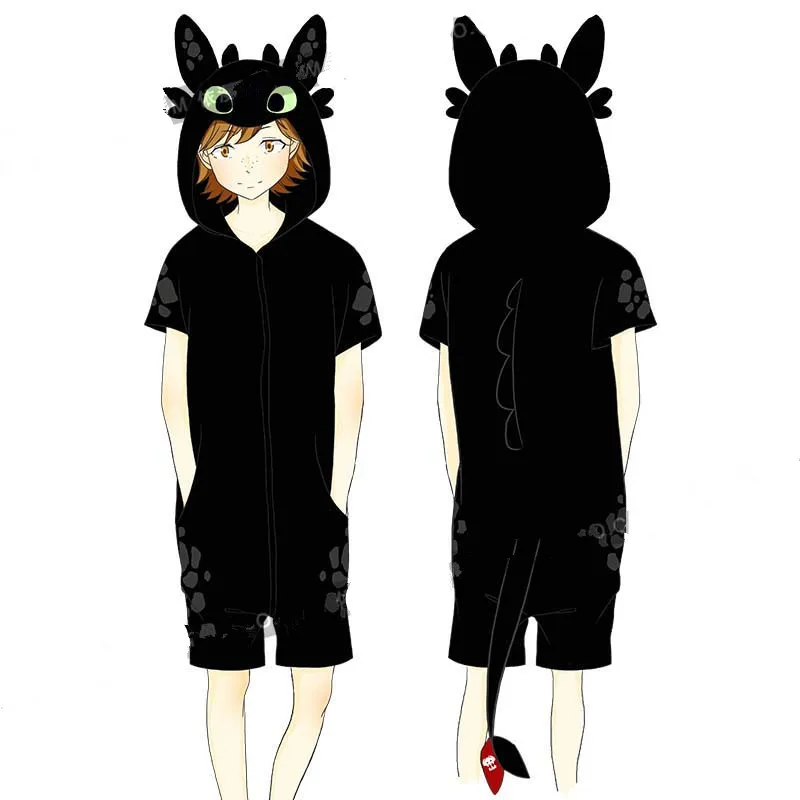 

Movie Anime How to Train Your Dragon Toothless Cosplay Costumes Women Men Summer Outdoor Cotton Pajamas Jumpsuits Suit New 2019