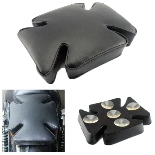Motorcycle Pillion Cross Pad Seat 5 Suction Cup For Harley Dyna