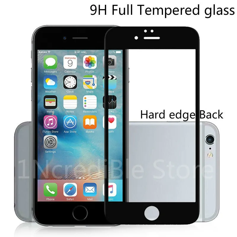 9H 3D изогнутое стекло полное покрытие жесткий край закаленное для Iphone 6 6s 7 8 Plus