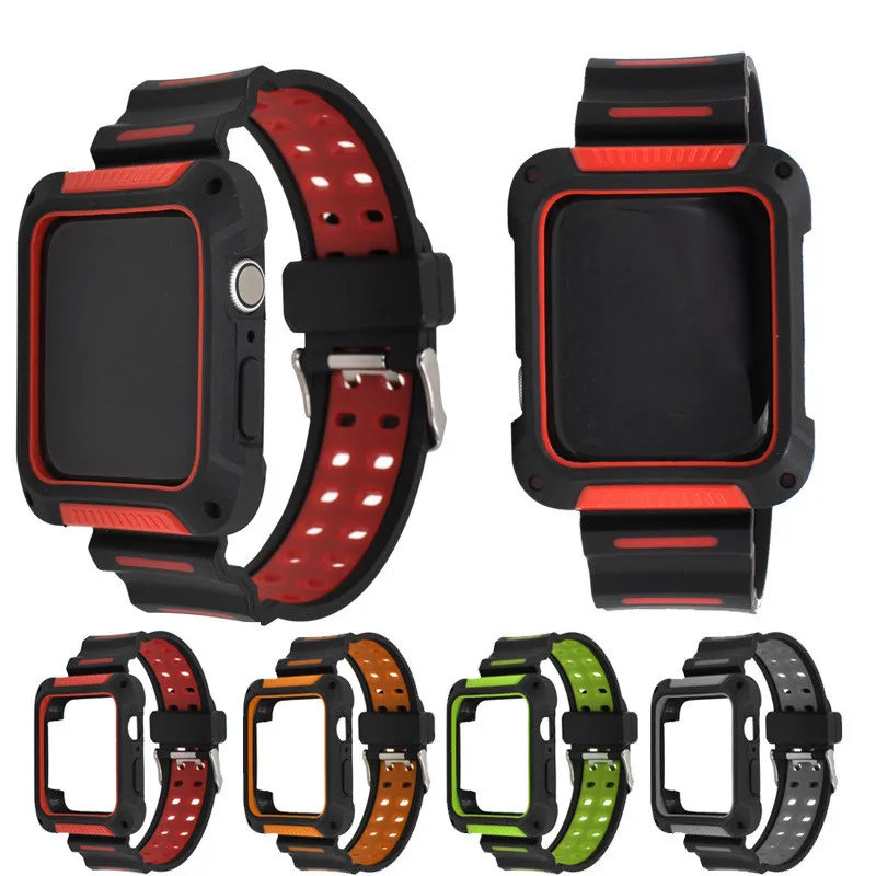 

Silicone Strap For Apple Watch Band 38/42/40/44mm Bracelet For Apple Iwatch Rubber Watch Band 4/3/2 Sport Wristbands