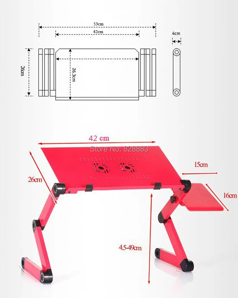 Большой охлаждающий стол для ноутбука, диван, настольная подставка+ складные многоугольные ножки, Регулируемый складной стол для ноутбука 360