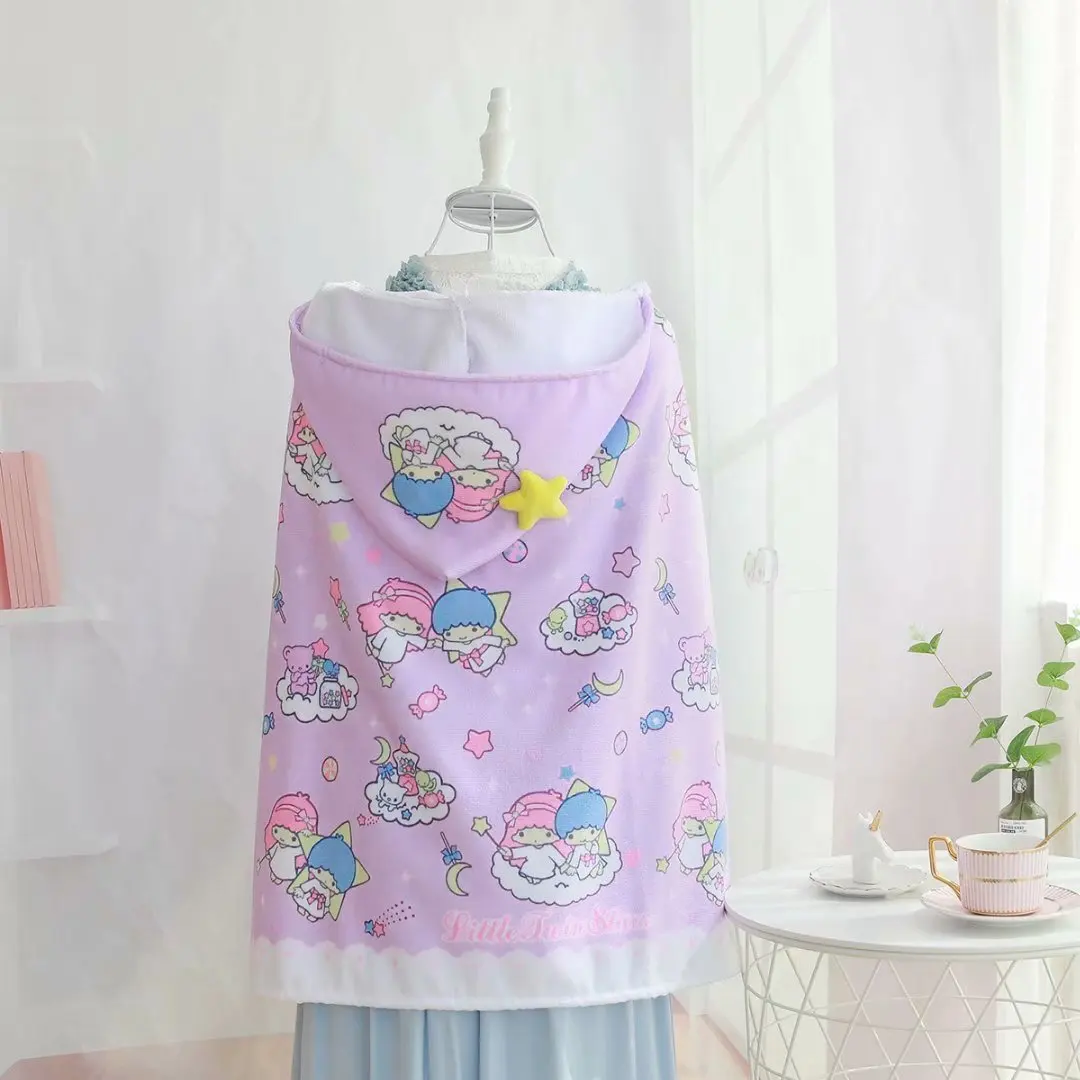 Мультфильм Sanrio, Hello Kitty с рисунками из мультфильма «My Melody Cinnamoroll pompurin Little Twin Stars детское банное полотенце халат пляжный халат летняя Одеяло