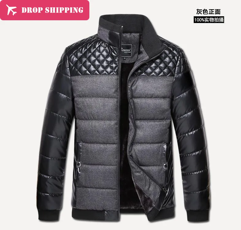 

New Arrival Asian Size Men's Jacket, Men's Stand Up Collar Cotton Padding Thicken Jacket , Warm Thick Jackets Coat ,rz01