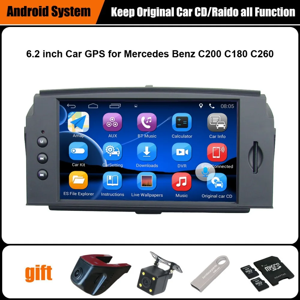 #*Cheap Android 7.1 Upgraded Original Car multimedia Player Car GPS Navigation Suit to Mercedes Benz C200 180 260 with WiFi Mirror link