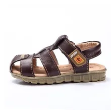 Vache de coupe garçon sandales 2015 nouveau bébé garçons sandales en cuir été des enfants chaussures garçons vache de coupe garçon sandales