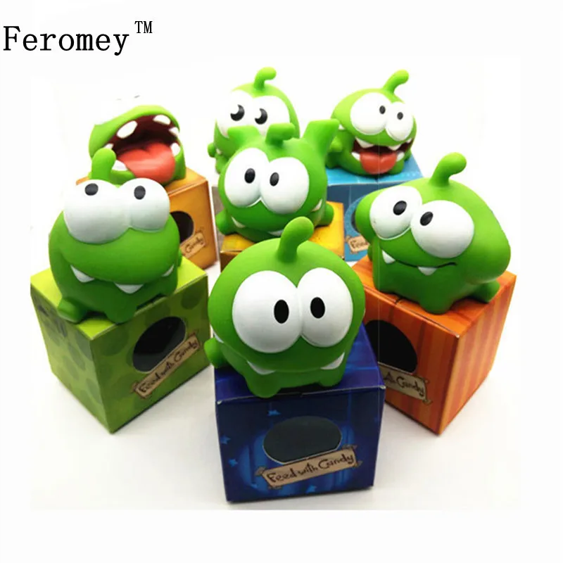 Kawaii аниме вырезать веревку мультфильм кукла телефон игра лягушки OM NOM конфеты