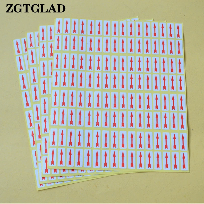

ZGTGLAD 1 Sheet Red Arrow Sticker Fault Mistake Defectives Marking Label Stickers Home Office School Supplies