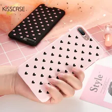 

KISSCASE Cute Heart Case For iPhone X XS Max XR 10 Girly Phone Cases For iPhone 8 7 6 6S Plus 5 5S SE PC Chic Cover Accessories