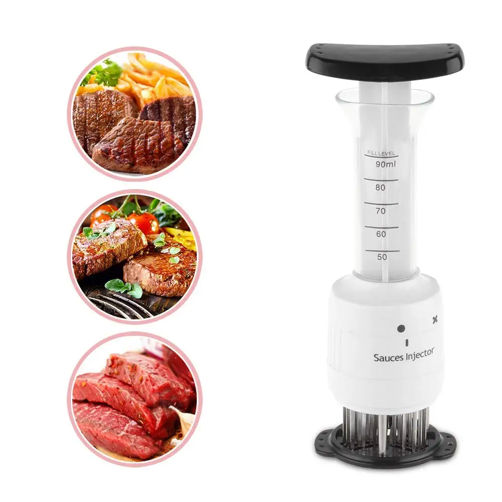 Meat Tenderizer Needle & Marinade Injector Set Sauce Seasoning Injector