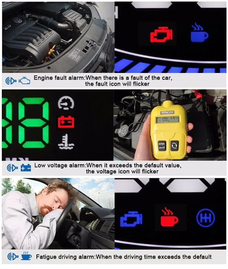 E300 OBD2 HUD Дисплей на голову Авто Компьютер скорость расход топлива метр головное оповещение о превышении скорости