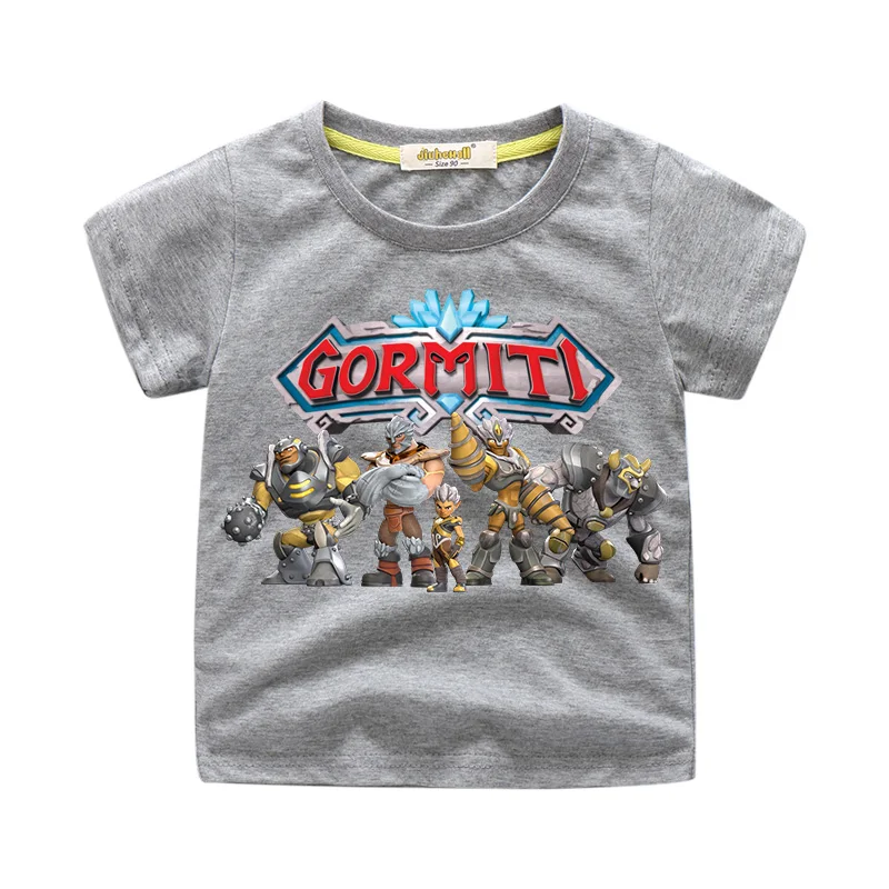 Children Gormiti Games Clothing T-shirts Boy Girls White Casual Summer Tshirts Costume Kids Tee Tops Baby 100%Cotton Shirt WJ197 (9)