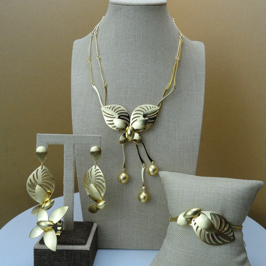 

Yuminglai High Quality Jewelry Dubai Fine Jewlery Sets Brazian Gold Jewelry FHK6460