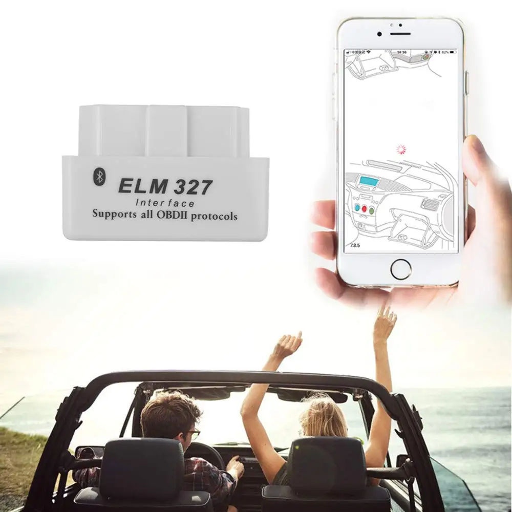 Автоматический мини сканер ELM327 Bluetooth OBD2 V2.1 автоматический сканер OBDII 2 Автомобильный ELM 327 Тестер диагностический инструмент для Android Windows Symbian