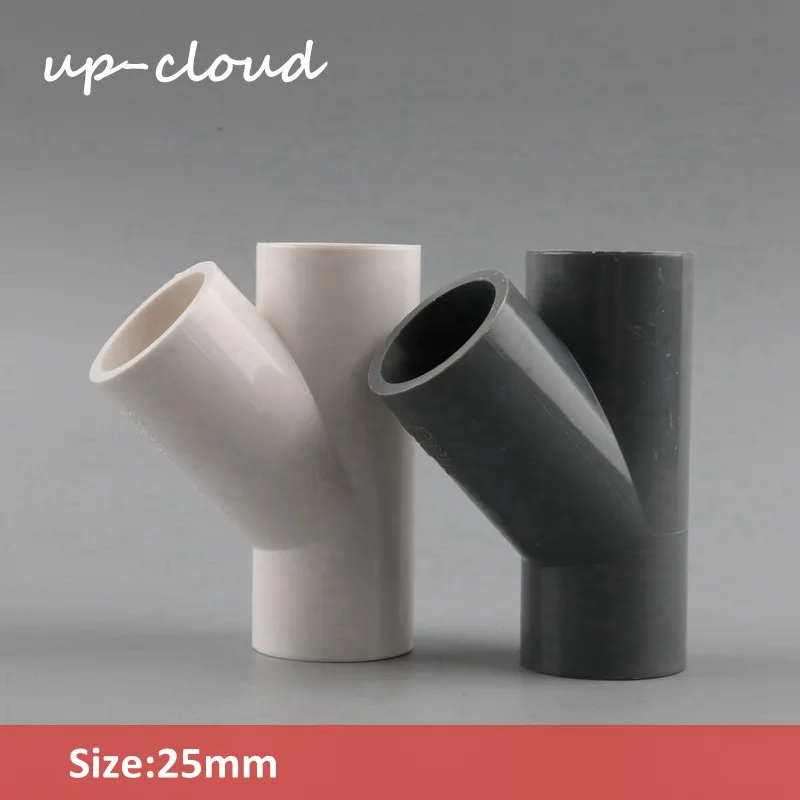

1pcs UP-CLOUD 25mm PVC Pipe 3 Way connector Garden Irrigation Y type Water Pipe Adapter Fish Tank Joint Farm Hose Parts