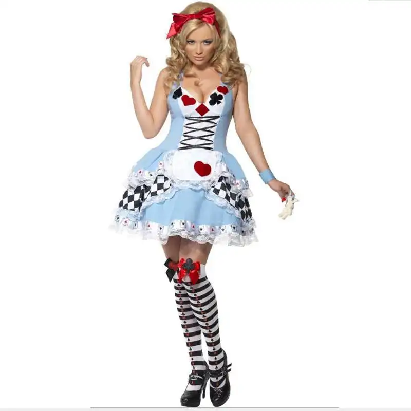 Stage Performance Magic Tarot CARDS Wizard Maid Outfit Poker Snow White 