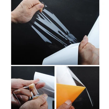 

Clear Protection Film Car Car Door Sill 300*15cm OPVC Transparent Vinyl