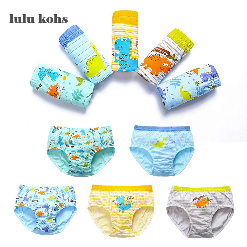 5Pcs/lot Briefs For Boys 2018 New dinosaur Printing Children Briefs