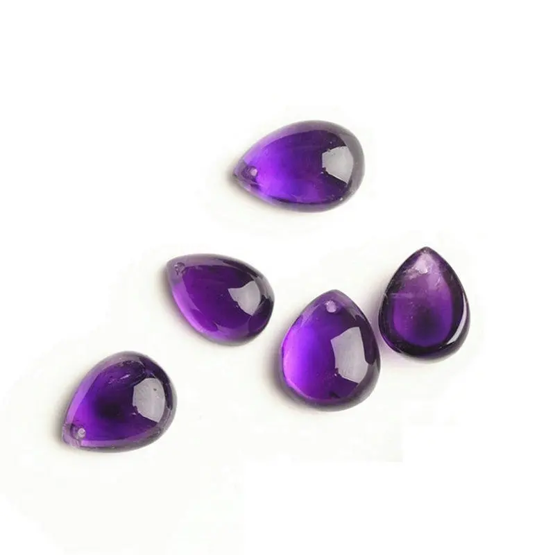 

100% Natrual Amethyst Purple Crystal Water Drop Charm Pendant for DIY Earring Necklace Fine Jewelry Making