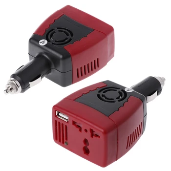 

150W Car Power Inverter Charger Adapter 12V DC To 110/220V AC+USB 5V W91F