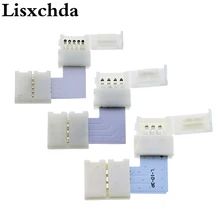 2pin 3pin 4pin 5pin 8 мм/10 мм/12 мм L Форма светодиодный разъем для подключения угловая под прямым углом 3528 2812 5050 RGB/rgbw Светодиодные ленты