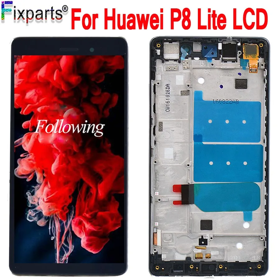 ЖК дисплей для Huawei P8 Lite с сенсорным экраном и дигитайзером в сборе рамкой замены