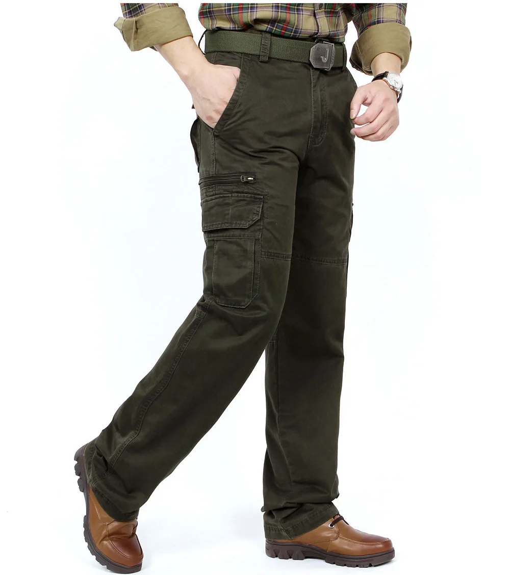 Мужские брюки 2019 зимние мужские двухслойные брюки карго мешковатые брюки хлопковые брюки для мужчин военный камуфляж тактический