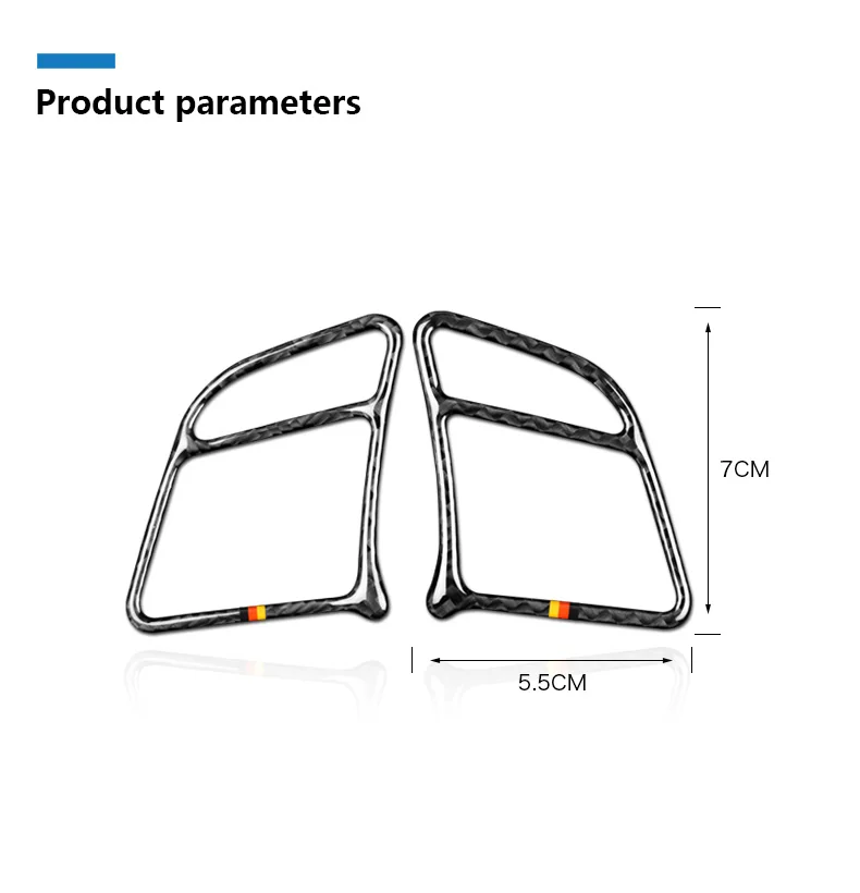 Airspeed 2 шт. для Mercedes Benz C Class W204 аксессуары 2011-2013 углеродное волокно Рулевое колесо Кнопка Крышка отделка салона автомобиля