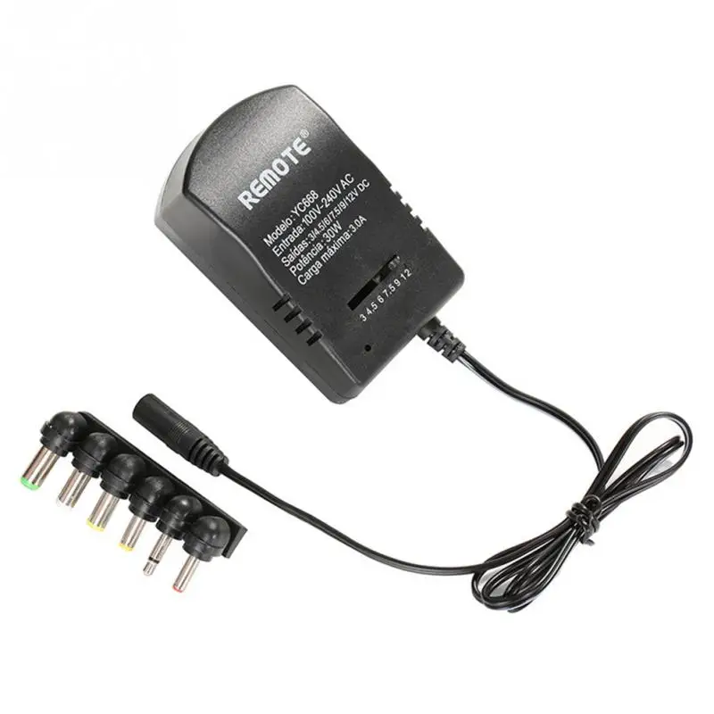 

Universal Adjustable AC/DC Power Adapter 3-12V Power Supply Adapter Plug Charger