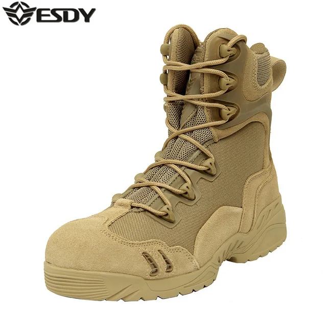 Summer US Army Men's Outdoor Genuine Leather Desert Tactics Combat ...