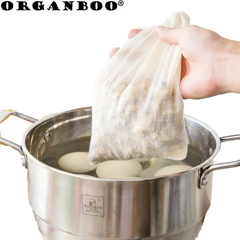 ORGANBOO 1 шт. льняной хлопковый фильтр многоразовый для приправ китайской медицины