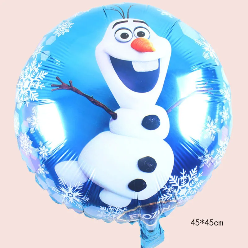 White Frozen Пять фольгированных шаров принцессы, детские украшения для дня рождения, детские подарки, игрушки принцессы, гелиевые шары для девочек, Белоснежка, Эльза - Цвет: White Frozen